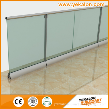 2016 Simple Style "U" Channel Glass Railing with "U" Channel Handrail